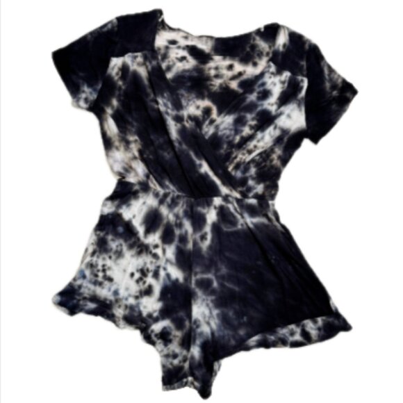 Rolla Costa Tie Dye Flowy Wrap Romper - Picture 1 of 3